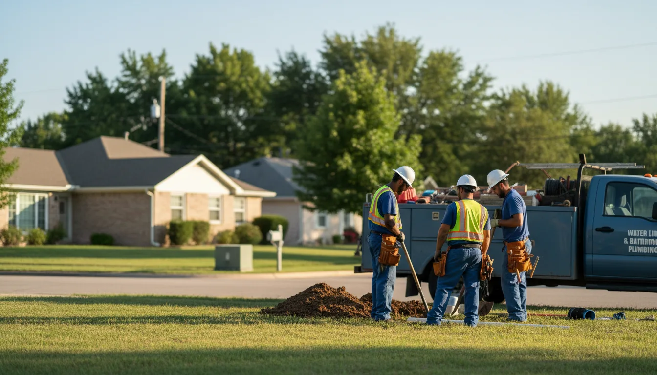 Residential water line and bathroom plumbing service in Cement City, MI